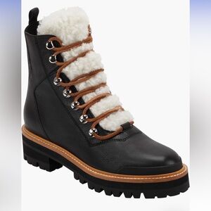 Marc Fisher Izzie Genuine Shearling Lug Sole Boot (Women)
